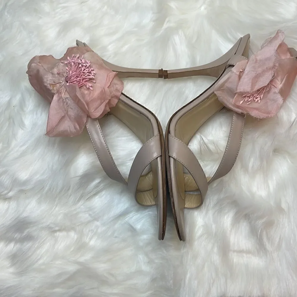 Kate Spade Lavish Powder/ Calf Blush Flower Heel Size 8.5M